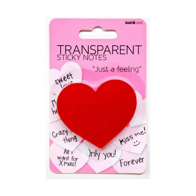 Suck UK 100 Διάφανα Αυτοκόλλητα Σημειώσεων / 100 Transparent Sticky Notes: Love