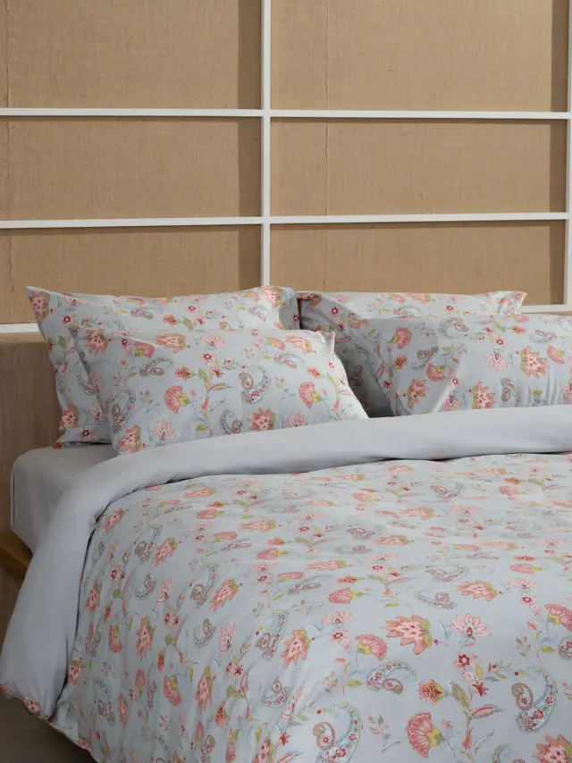 Σετ Σεντόνια Cotton Feelings 2068 Grey Υπέρδιπλο με λάστιχο (170x205+30) Sunshine