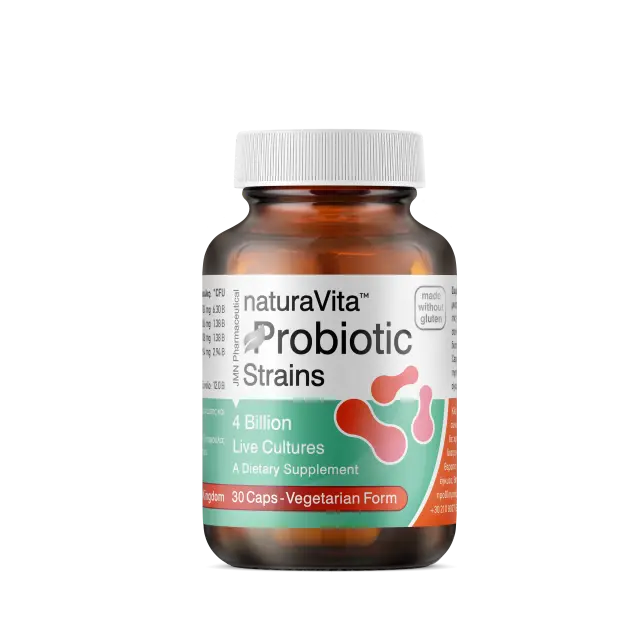 PROBIOTIC STRAINS, 4 BILLION LIVE CULTURES 30 CAPSULES