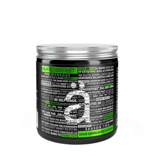 Nanosupps Hype Beast Preworkout Booster Sour Green Apple, 320 g