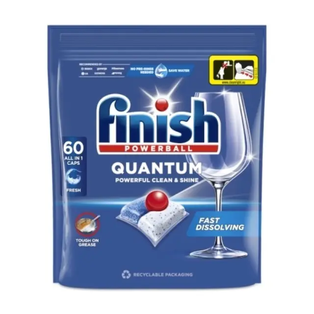 Finish Powerball Quantum All In 1 Κάψουλες Πλυντηρίου Πιάτων Fresh 60 Τεμ.