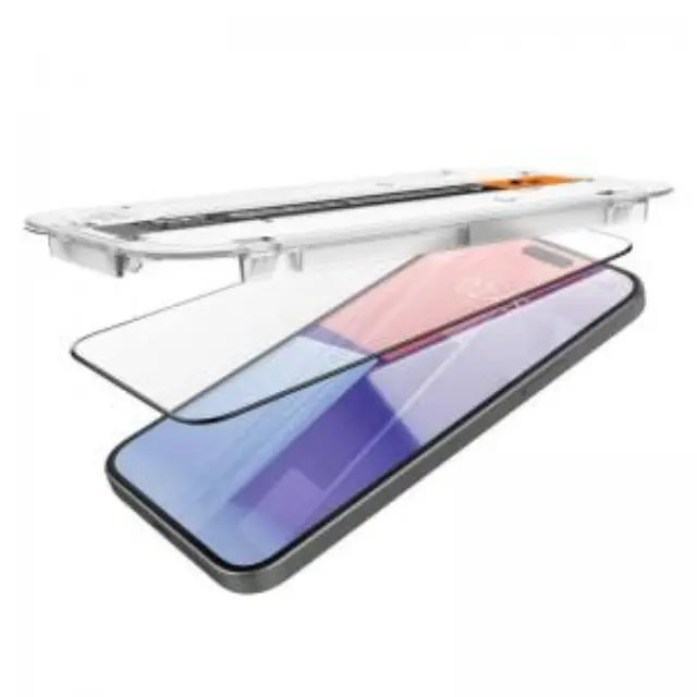 Tempered Glass Full Face Spigen Glas.tR EZ-FIT Apple iPhone 15 Pro Max Μαύρο N62712 3