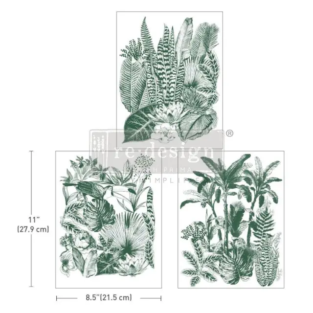 Χαρτί Decor Transfer Prima Re-Design, Magic Jungle, 28x21.5cm, 3 τεμ.