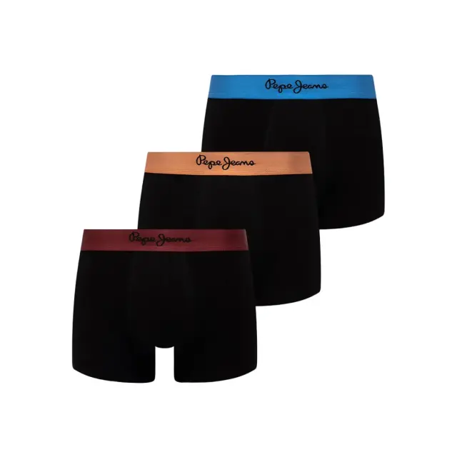 Pepe Jeans Ανδρικό Boxer Elrod Trunk - Τριπλό Πακέτο, Χρώμα Currant - S