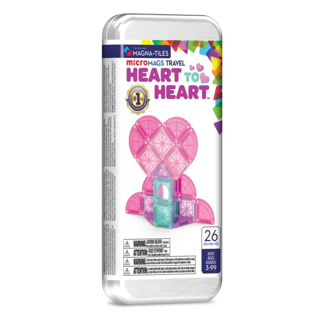 Magna-Tiles Μαγνητικά Πλακίδια MicroMAGS Heart to Heart Travel Set 26 Κομμάτια (3+ ετών) 264026HH