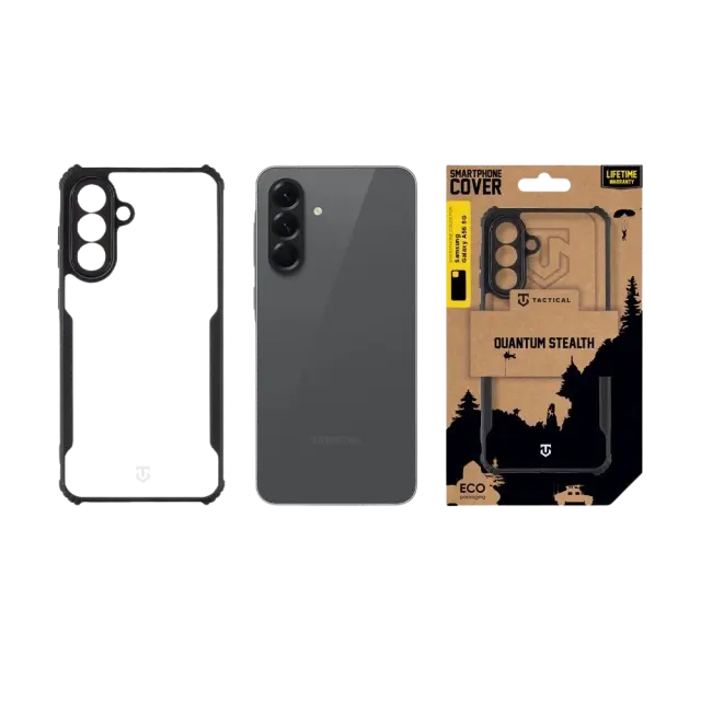 Tactical Quantum Stealth Cover for Samsung Galaxy A56 5G Clear/Black 3