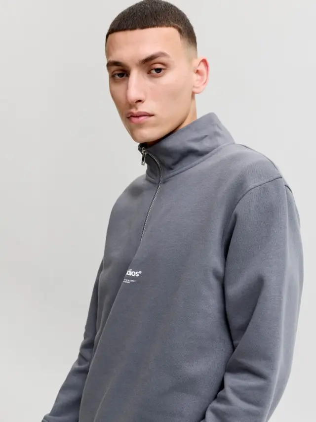 JJESOHO SWEAT QUARTER ZIP HN NOOS - Turbulence 2