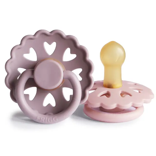 Σετ 2 Πιπίλες Latex FRIGG Fairytale Twilight Mauve/Primrose 0-6 Μηνών Baby Oliver