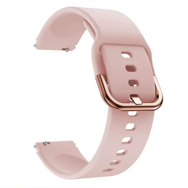 Silicone Λουράκι με Μπαρέτα 16mm-Pink OEM 2