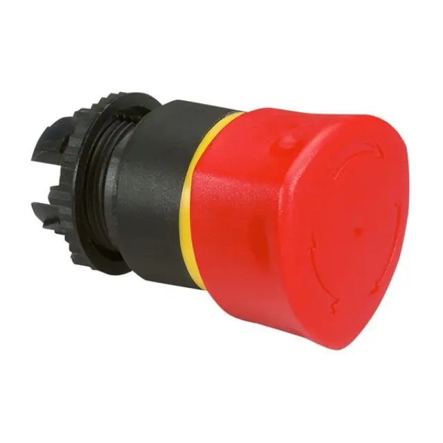 Osmoz non illuminated stay-put mushroom head - push-turn EN 418 - red Ø40