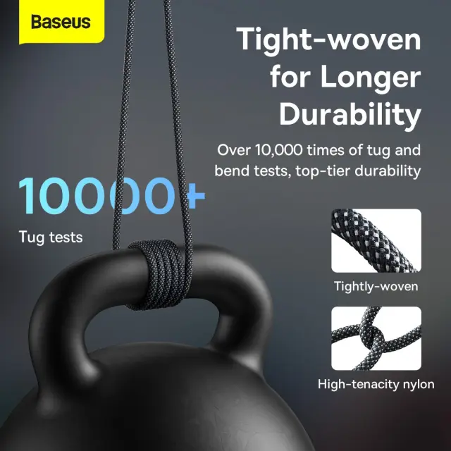 Baseus Dynamic Series Fast Charging Data Cable USB-A - USB-C 100W 2m Slate gray 3