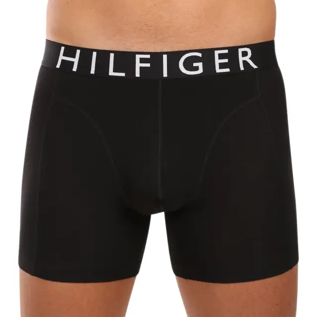 Tommy Hilfiger Ανδρικό Boxer Logo Waistband - Τριπλό Πακέτο, Χρώμα Μαύρο-Μαύρο-Μαύρο - S 2
