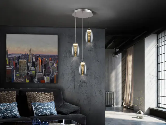 NEBULA LAMP 3L LED CHROME φωτιστικό κρεμαστό Χρώμιο