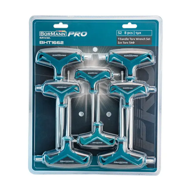 Bormann Pro BHT1662 Σετ 8 Κλειδιά Torx σε Σχήμα Ταφ