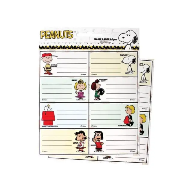 BMU Αυτοκόλλητες Ετικέτες Τετραδίων (16τμχ): Peanuts 2