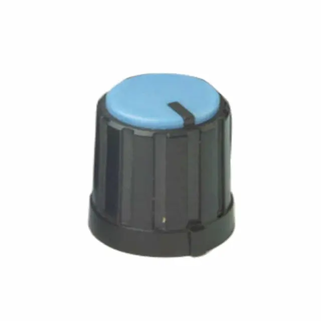 ELECTROVISION 6mm Rotary Pointer Knob with Coloured Cap and Push On Fitting (F207AE)