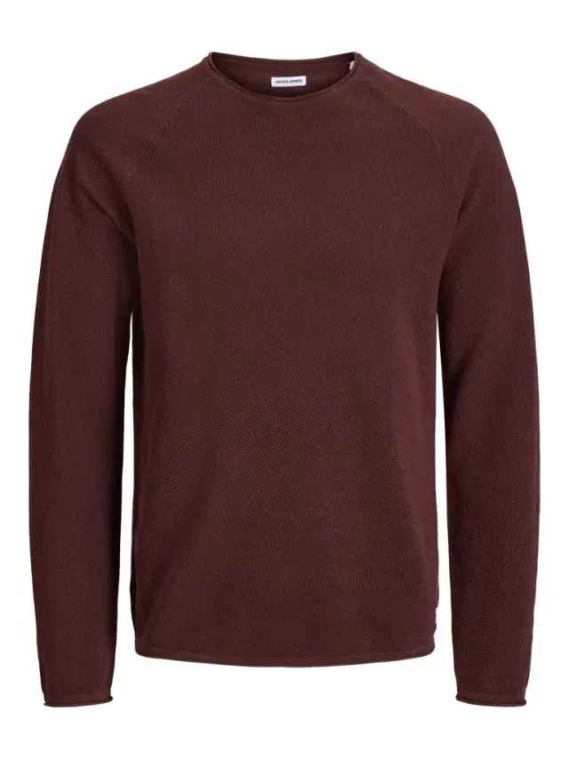 JJEHILL KNIT CREW NECK NOOS - Bitter Chocolate