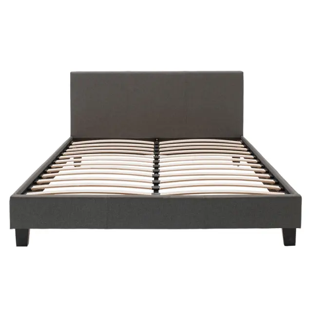 Κρεβάτι Nevil pakoworld 150x200 με ύφασμα χρώμα ανθρακί 3