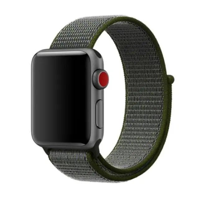 Λουράκι Nylon Velcro Apple Watch 44/45/46/49mm-Dark Green OEM