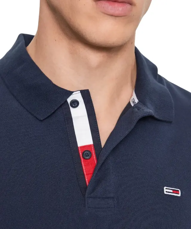 Tommy Hilfiger - Ανδρικό Κοντομάνικο Polo Placket Slim Fit DM0DM15370-C87 Μπλε Ναυτικό 3