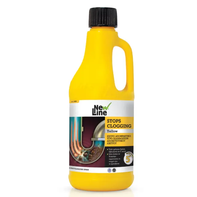 Αποφρακτικό Σωληνώσεων Ισχυρό NEW LINE STOPS CLOGGING YELLOW 500ml