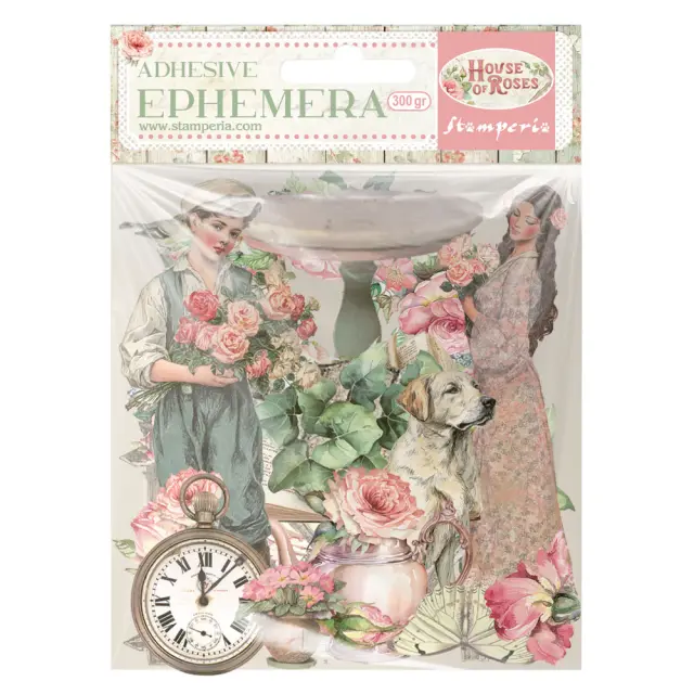 Αυτοκόλλητα Die Cuts-Ephemera Stamperia, House of Roses