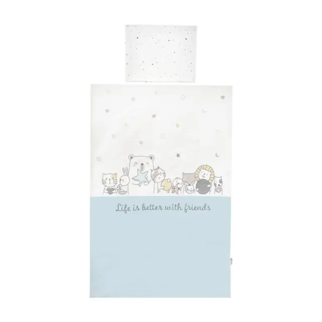 Lorelli Παπλωματοθήκη σετ 95*140cm Cosy Happy Friends Blue 10420016402 2