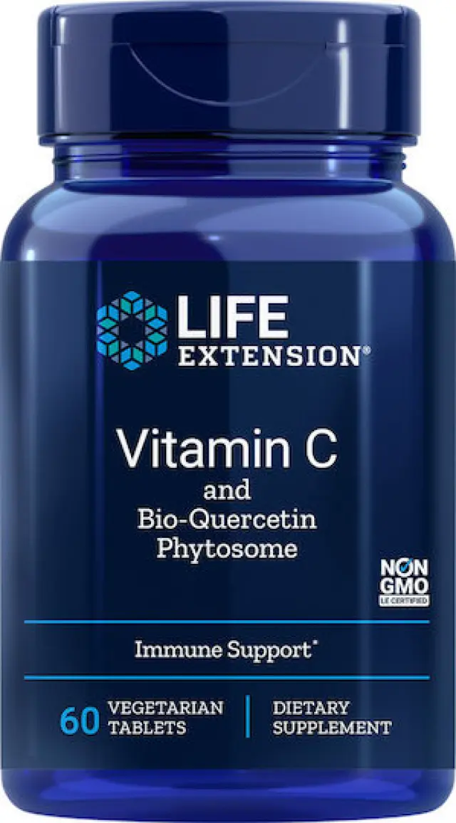 Life Extension Vitamin C and Bio-Quercetin Phytosome 60 Veg Tablets (737870222866)