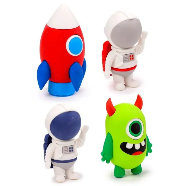 Puckator Γόμα σε κουτί / Figure Eraser in a mini Box: Space Cadet (4 σχέδια) Γκρι Αστροναύτης 2