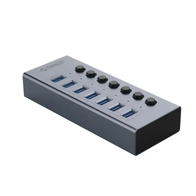 Orico USB Hub BT2U3-7AB 7x USB-A 3.0 with Switches Gray
