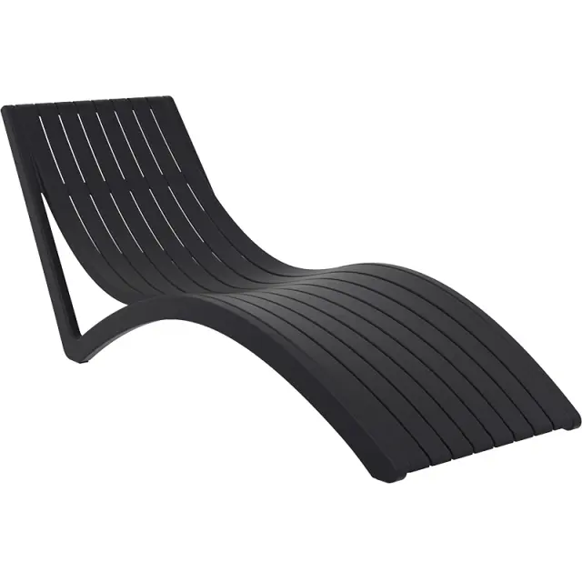 Ξαπλώστρα SLIM Black PP 72x180x70cm