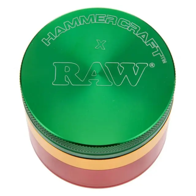 Hammercraft X RAW Grinder Τρίφτης Αλουμινίου Small 51mm - 4 Parts Rasta 2