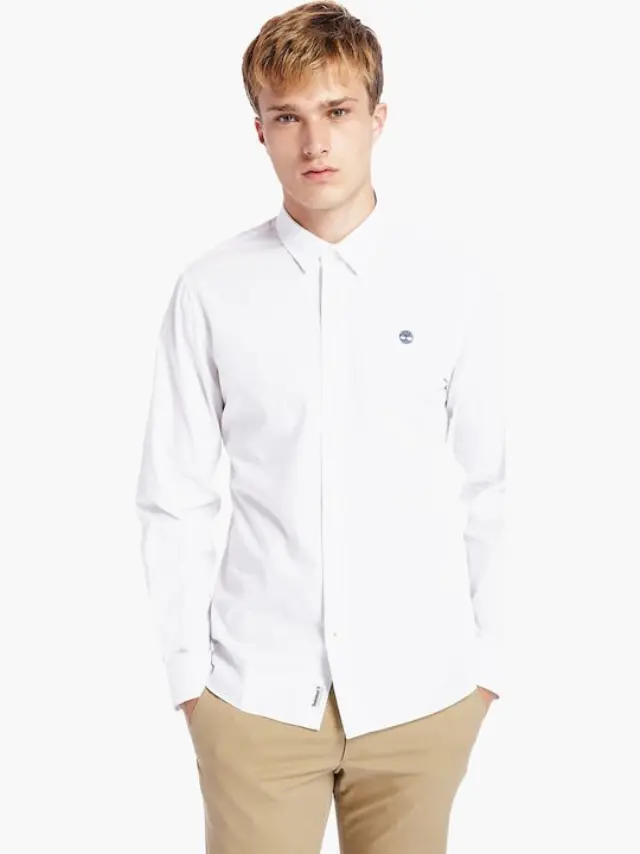 TIMBERLAND LS R POP SOLID-ΠΟΥΚΑΜΙΣΟ ΑΝΔΡΙΚΟ WHITE