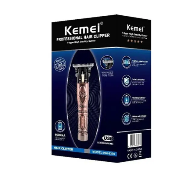 Kemei Επαναφορτιζόμενη Κουρευτική Μηχανή Ροζ Χρυσή KM-9370 3