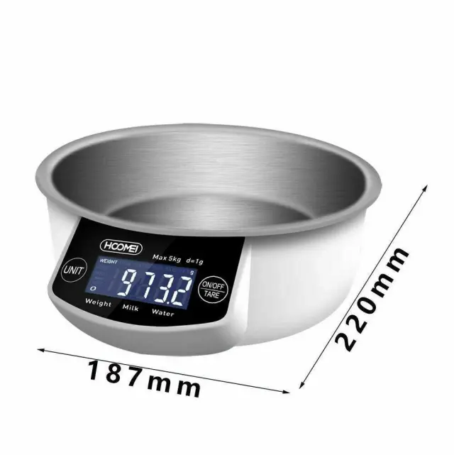 Hoomei HM-1238 Ψηφιακή Ζυγαριά Κουζίνας 1gr/5kg Λευκή 2