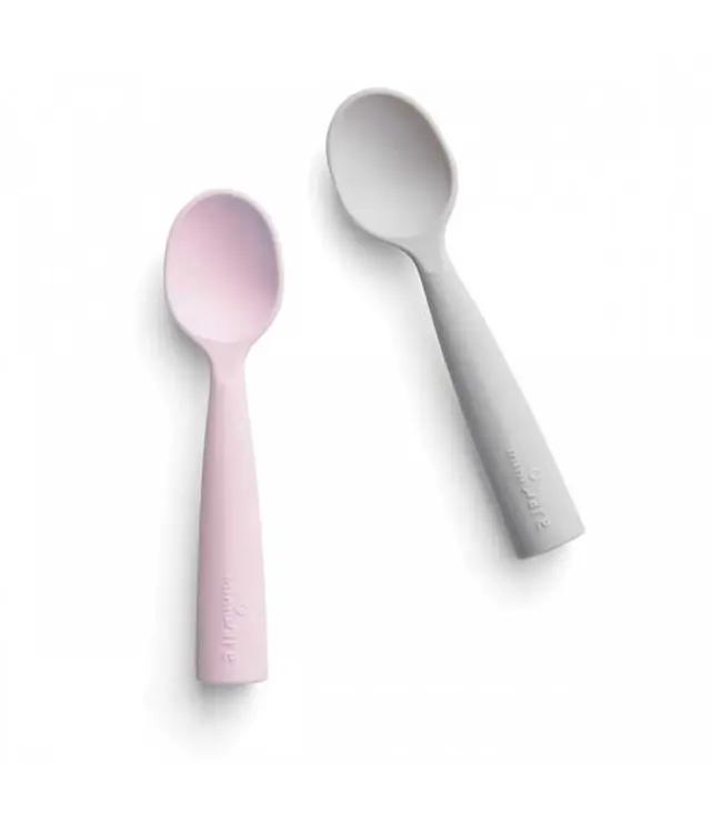 Miniware Des.12 Σετ 2τ Κουτάλια Σιλικόνης Ροζ-13,5cm