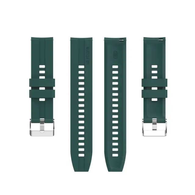 Watchband Ανταλλακτικό Λουράκι Σιλικόνης για Samsung Galaxy Watch 4/ Amazfit GTS 2e / GTS 2 (Fits all 20mm)- Dark Green 2