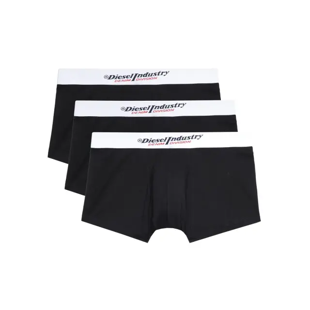 Diesel Ανδρικό Boxer Damien Industry Division Logo - Τριπλό Πακέτο, Χρώμα Μαύρο