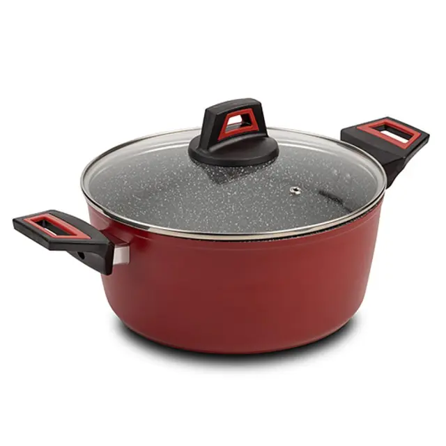 NAVA - Κατσαρόλα "TAURUS" με καπάκι και αντικολλητική επίστρωση stone 20cm