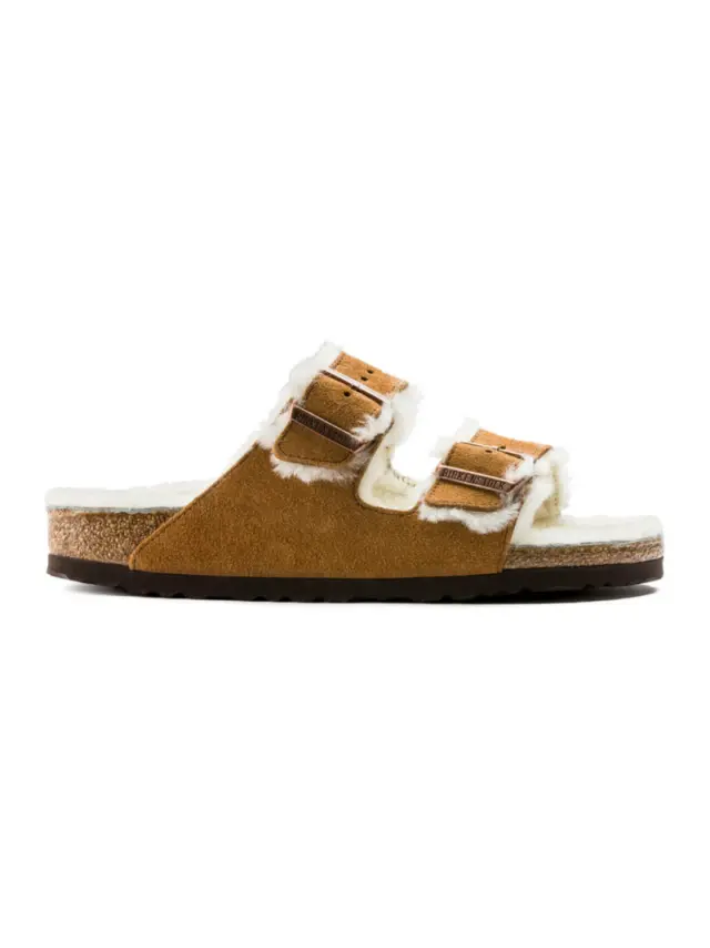 Birkenstock Πέδιλα Γυναικείο δέρμα suede Καφέ BIR/ARIZONA SHEEP 1001135 MINK 3