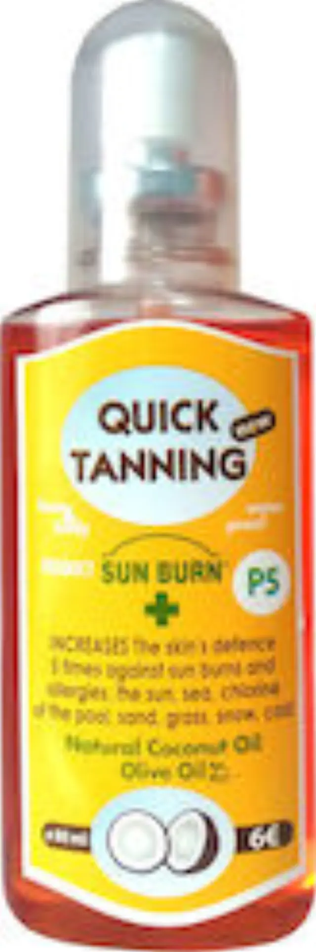 Quick Tanning Sun Burn Natural Coconut Oil Olive Oil P5 80ml