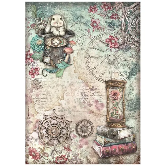 Ριζόχαρτο ντεκουπάζ Stamperia 21x29cm A4, Master of Magic, Hourglass