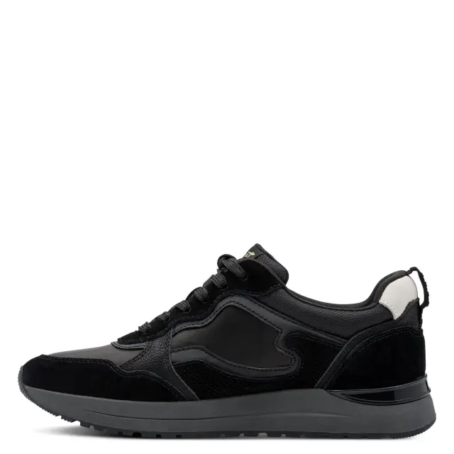 Γυναικεία Ανατομικά Δερμάτινα Sneakers Tamaris 1-23825-47 001 Μαύρο Μαύρο - 37 3