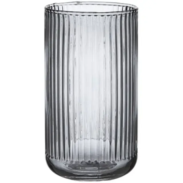 Ladelle Ποτήρι 410ml Ριγέ Ανθρακί Zephyr Γυάλινο