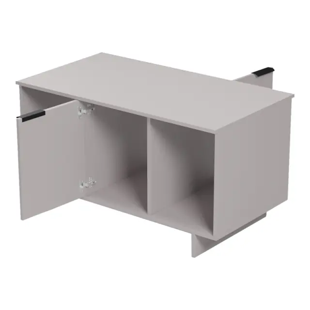 Τραπέζι σαλονιού Nalinda pakoworld taupe 100x55x55εκ 2