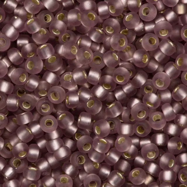 Χάντρα Miyuki Round Rocailles 8/0 - 12F - Matte Silver Lined Smoky Amethyst ~25gr