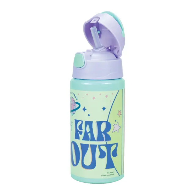 Gim Stitch Παιδικό Παγούρι Αλουμινίου 500ml με Καλαμάκι 2