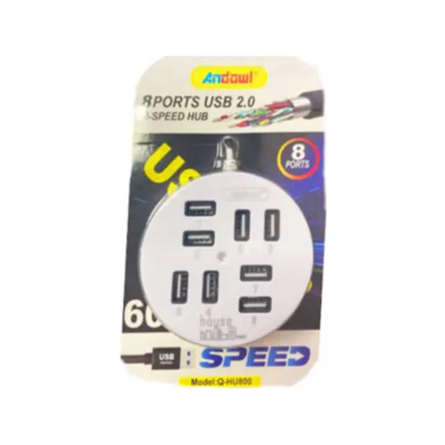 Andowl Q-HU800 USB 2.0 Hub 8 Θυρών με σύνδεση USB-A (Q-HU800)