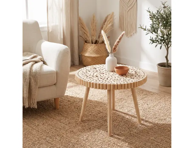 Τραπεζάκι Βοηθητικό Home Deco Factory με διαστάσεις 60x40cm - MDF & Ξύλο - Aπόχρωση ξύλου HD5206