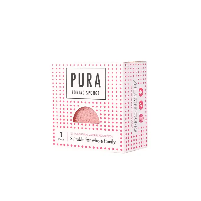 Sister Young Pura Konjac Sponge Pink Φυσικό Σφουγγάρι Καθαρισμού με Ροζ Άργιλο